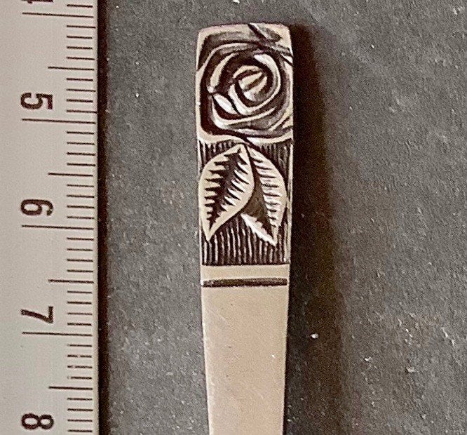 lepel, Bloemmotief Shell (L22, Ophalen of Verzenden, Gebruikt