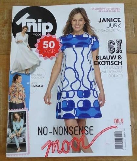 Knipmode nummer 5 mei 2019 alle patronen maat 34 t/m 54 XL, Verzenden, Zo goed als nieuw, Vrouw, Knipmode