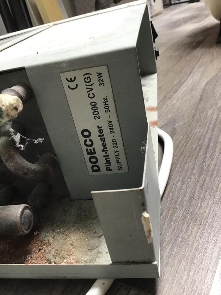 Plint heater voor onder de keuken, Gebruikt, Minder dan 30 cm, Kachel, Minder dan 60 cm