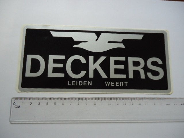sticker oud DECKERS Groot logo carrosserie leiden weert auto, Ophalen of Verzenden, Zo goed als nieuw, Bedrijf of Vereniging