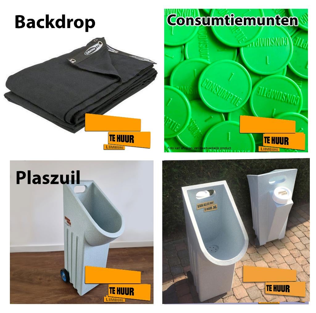 Consumptiemunten, Backdrop (Te Huur), Ophalen of Verzenden, Nieuw, Overige