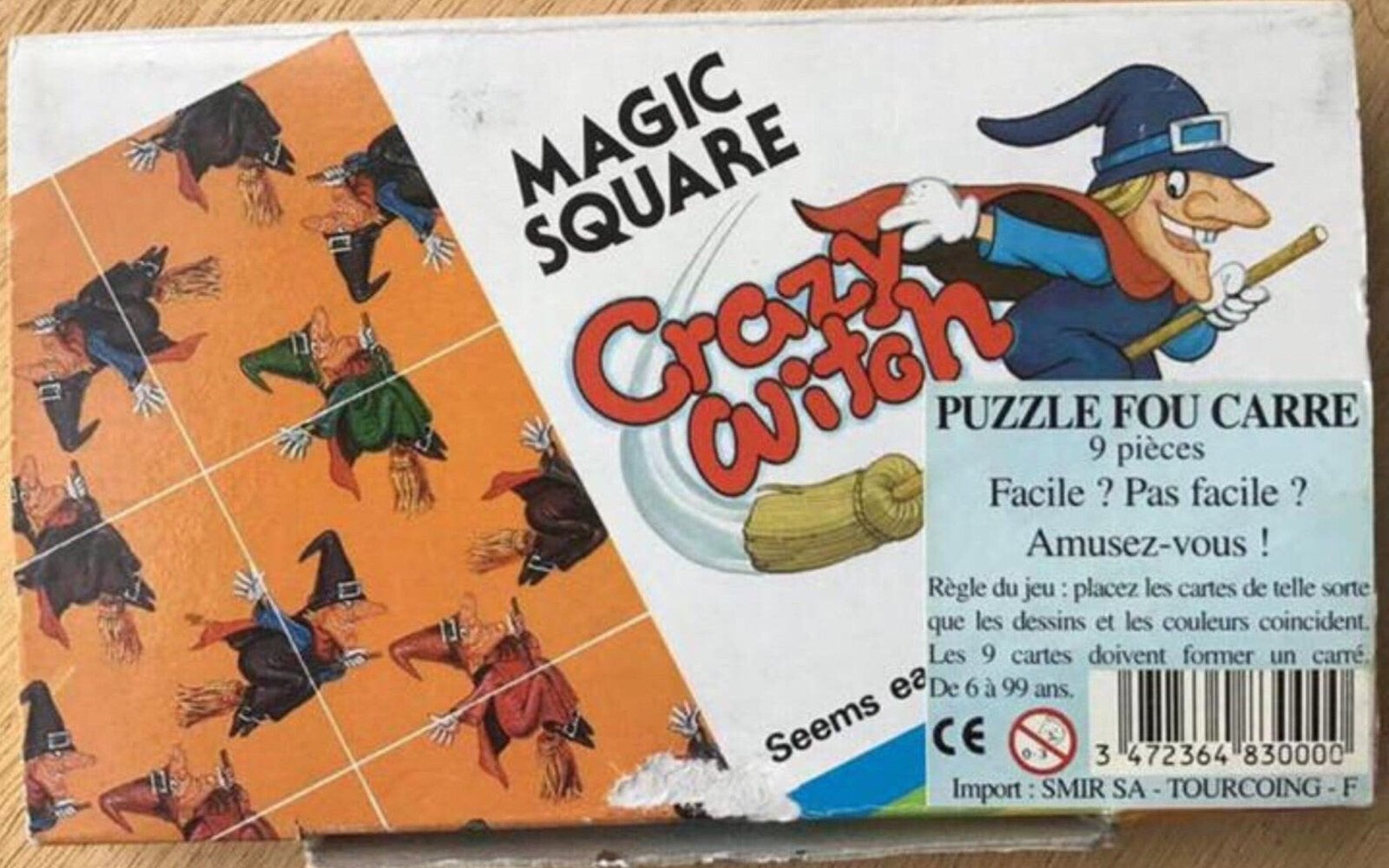 Magic Square Crazy Witch / heksen puzzel - va. 6 jaar - ZGAN, Ophalen of Verzenden, Minder dan 500 stukjes, Zo goed als nieuw