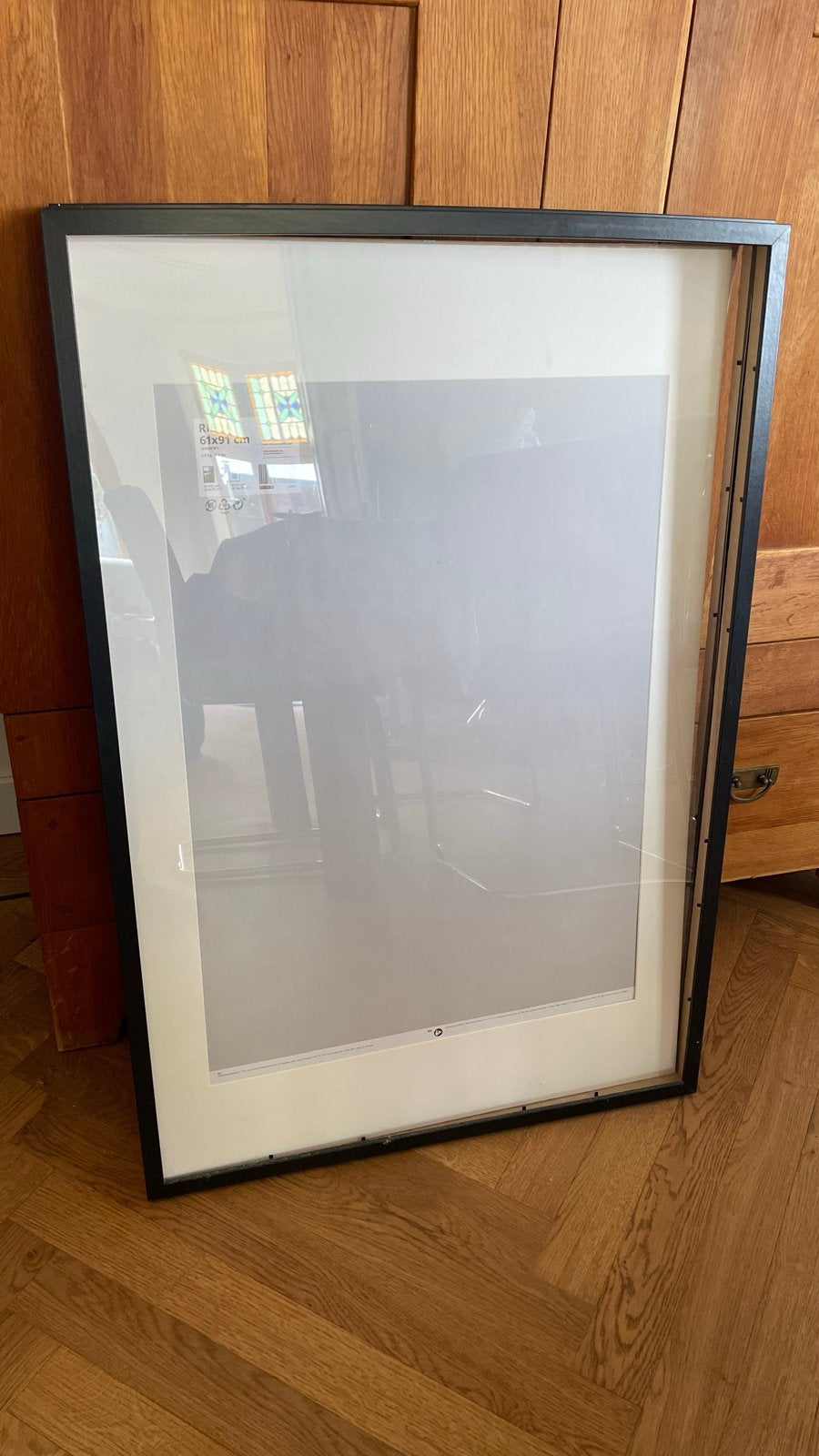 2x IKEA RIBBA Fotolijst 61x91 cm Zwart, Ophalen, Zo goed als nieuw, 75 cm of meer, 50 tot 75 cm