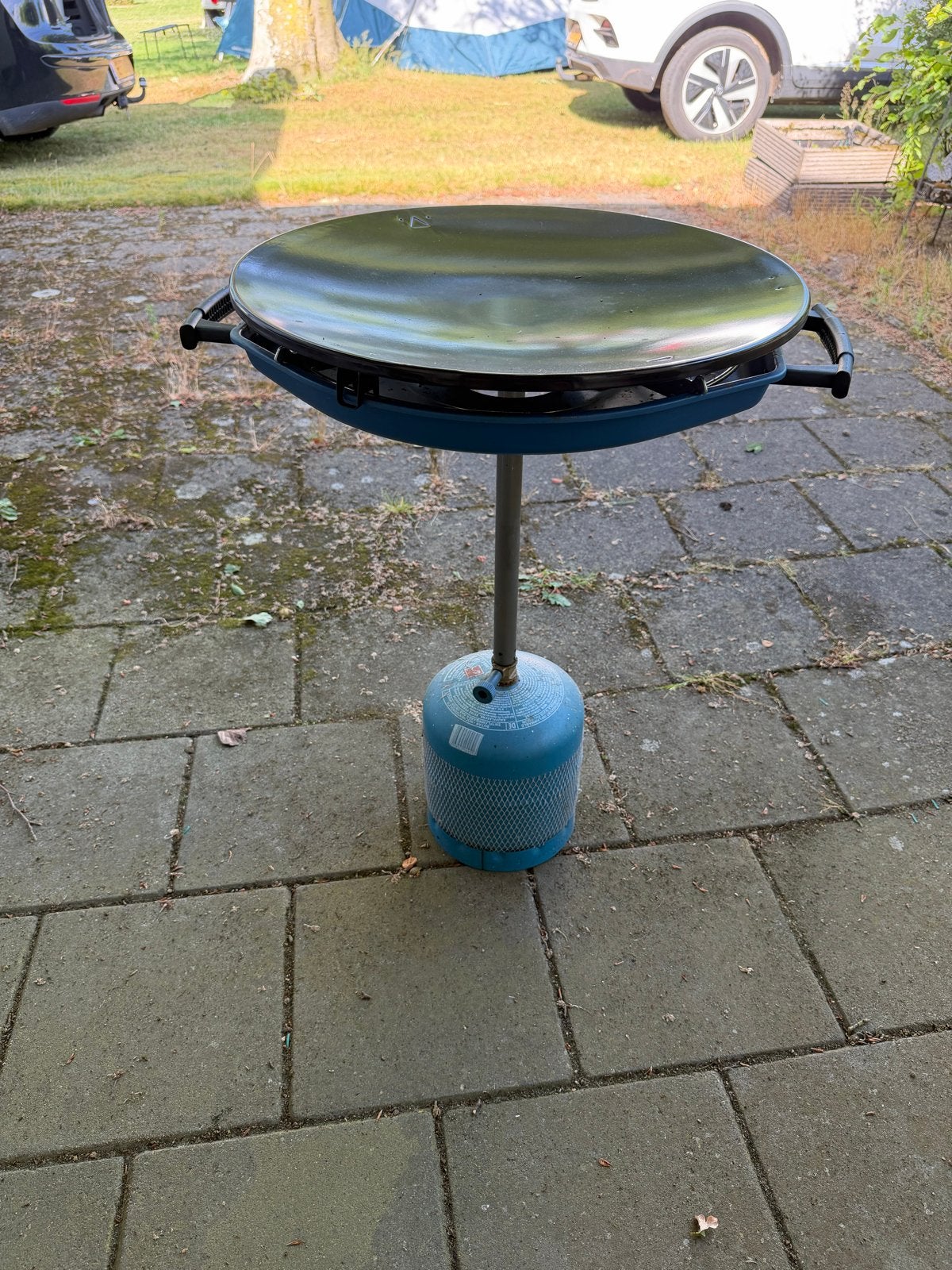 Campingaz gasfles met brander en paella pan, Ophalen, Gebruikt