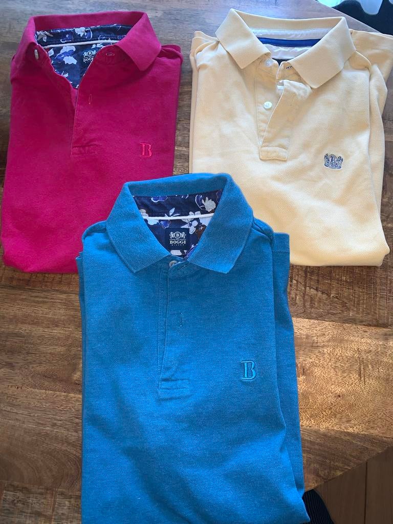 BOGGI Milano polo's maat L - 3 stuks voor 100€, Ophalen of Verzenden, Zo goed als nieuw, Maat 52/54 (L), Overige kleuren