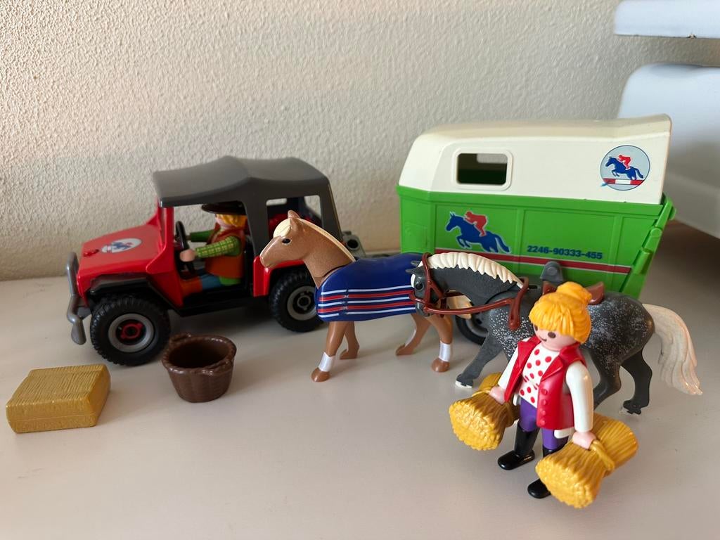 Playmobil Jeep en paardentrailer. Set 4189, Ophalen, Zo goed als nieuw