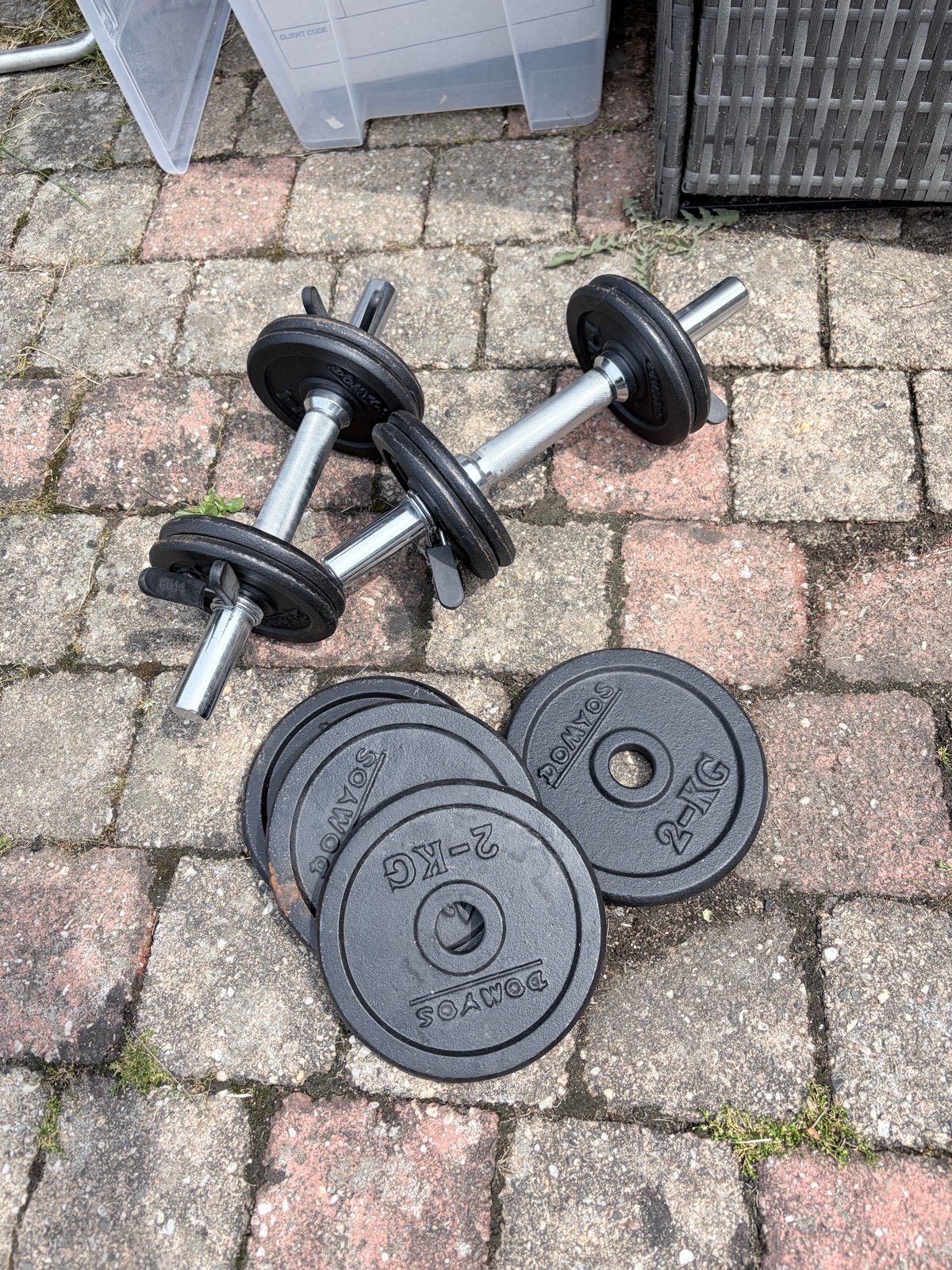Dumbbells met gewichten van 1 & 2 kg (Domyos), Ophalen, Gebruikt, Armen, Dumbbell