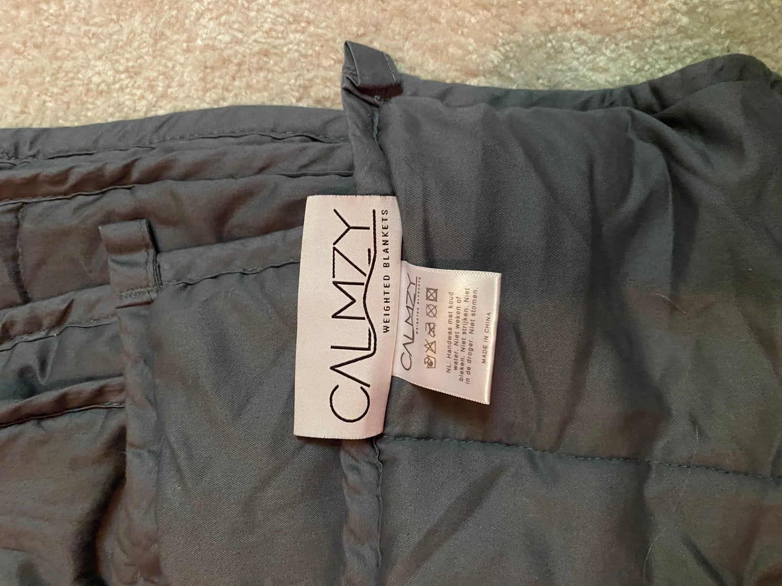 Zwaartedekend Calmzy 6kg, Ophalen, Eenpersoons, Grijs, Deken of Dekbed