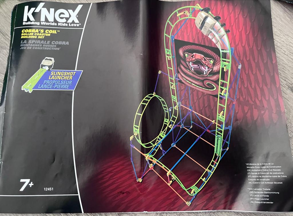 K'nex Cobra's Coil Roller Coaster - Compleet en Leuk!, Ophalen of Verzenden, Gebruikt, K'nex