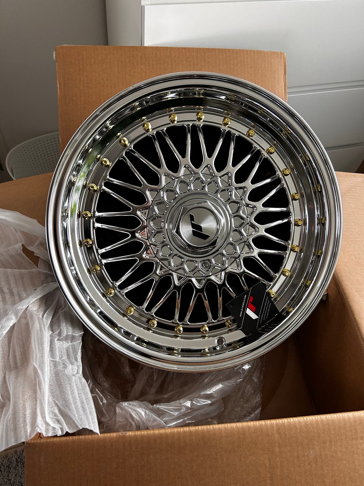 JR-Wheels Chrome Velgen 17 inch - Nieuw in doos, Ophalen, Velg(en), Nieuw, 17 inch