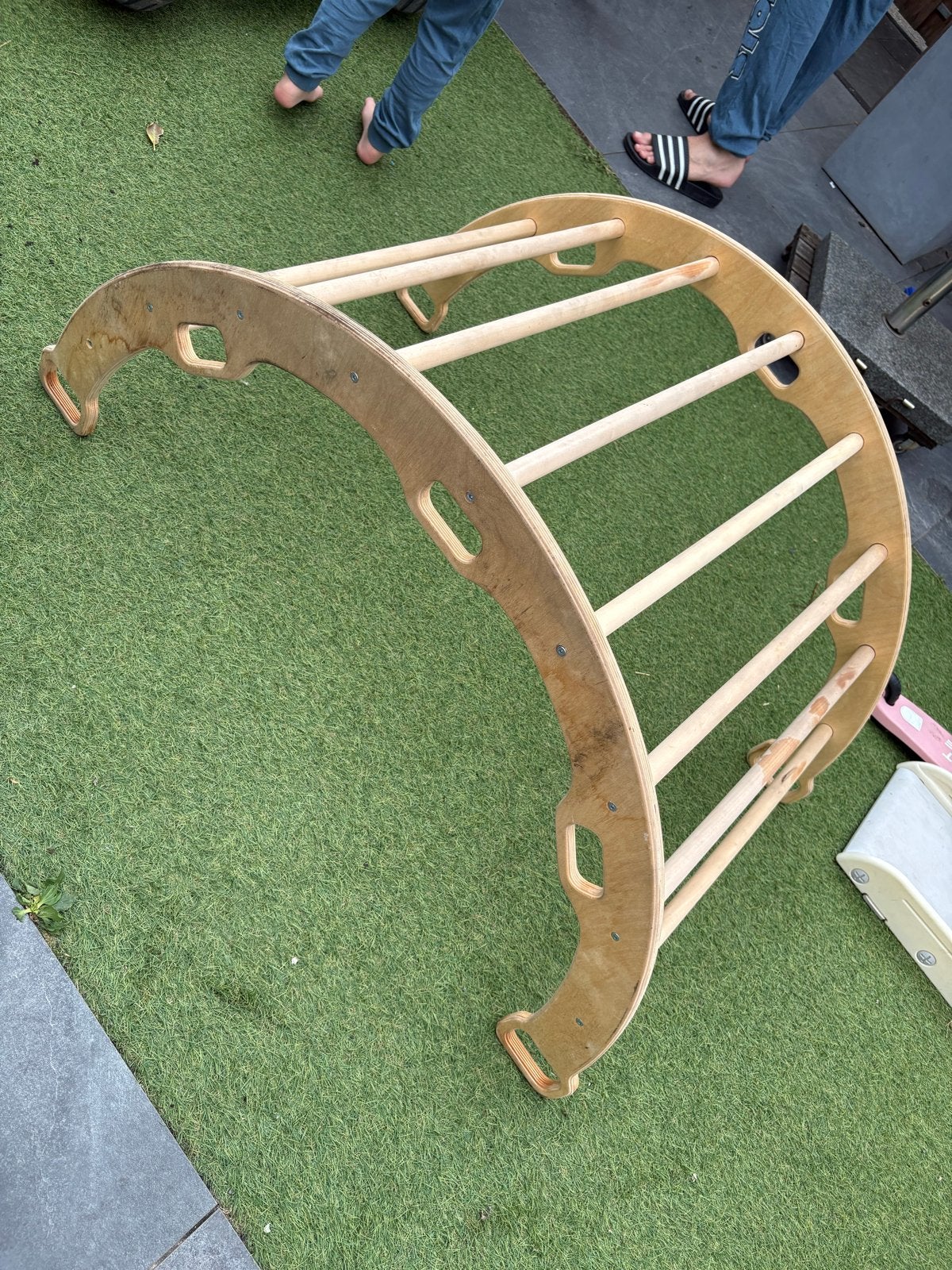 Houten klimrek en klimwand voor kinderen, Ophalen, Gebruikt, Klimwand