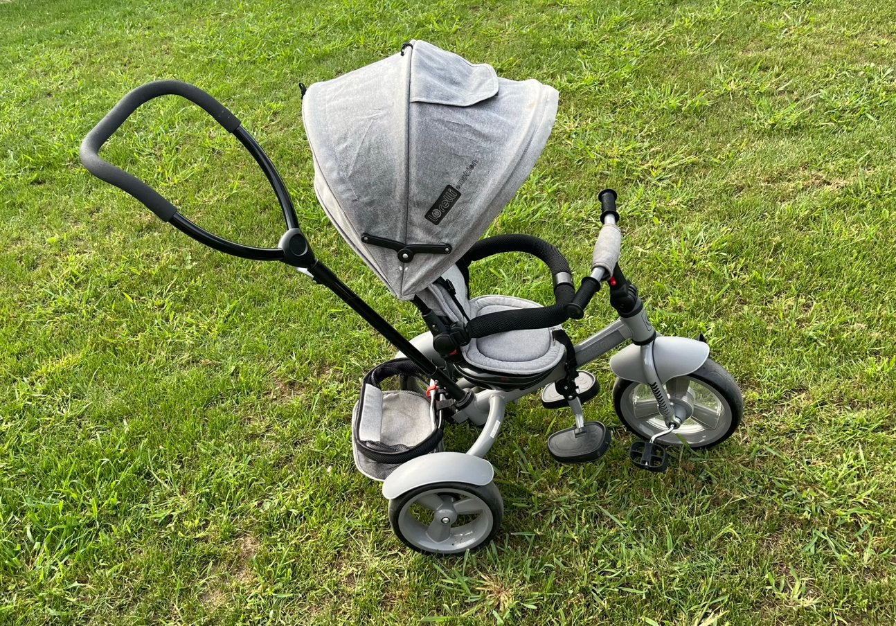 Mooie driewieler met duwstang en zonneklep., Ophalen, Zo goed als nieuw, Minder dan 16 inch