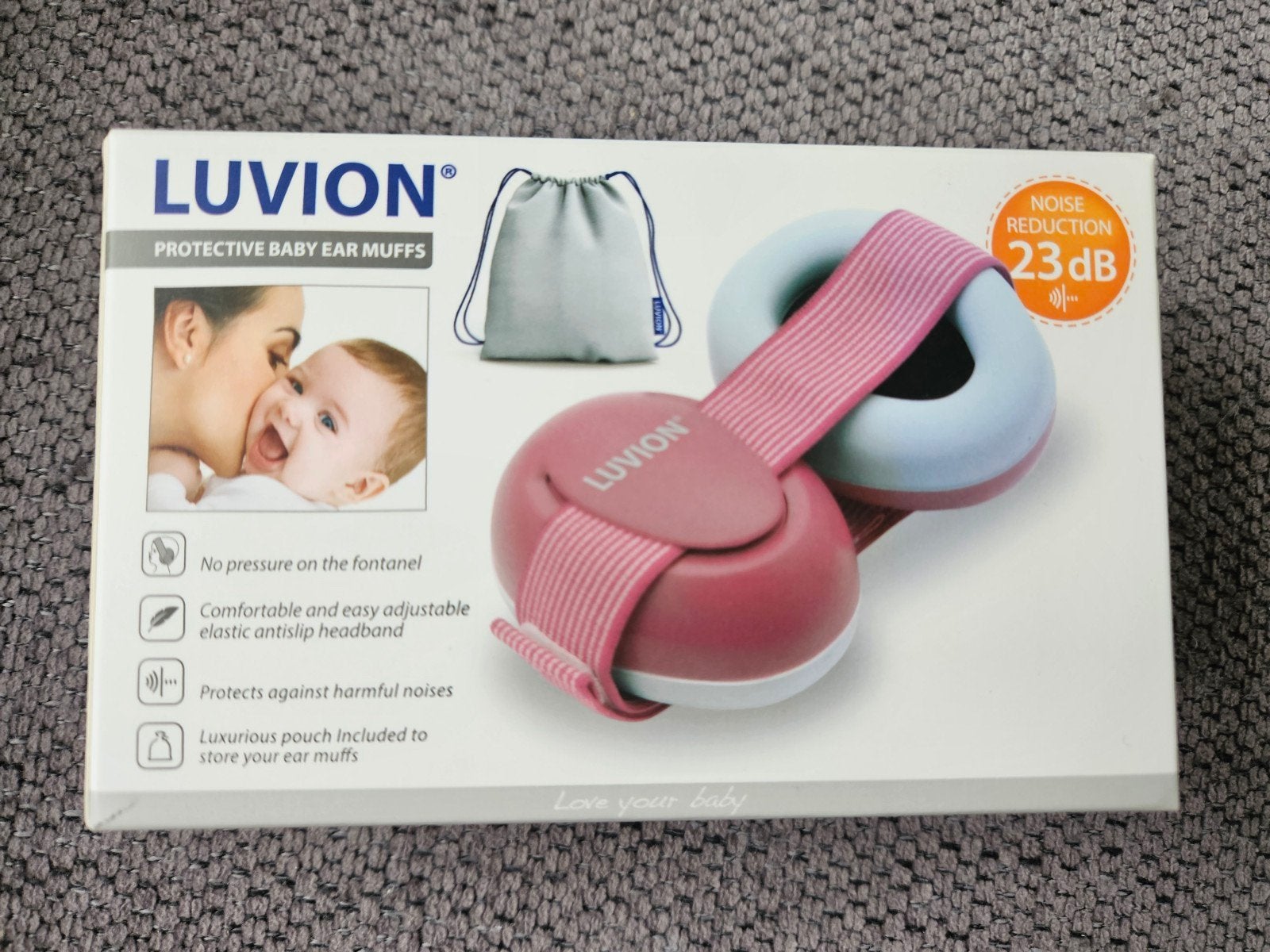 Luvion Baby Oorkappen Roze - Slechts één keer gebruikt, Ophalen of Verzenden, Zo goed als nieuw