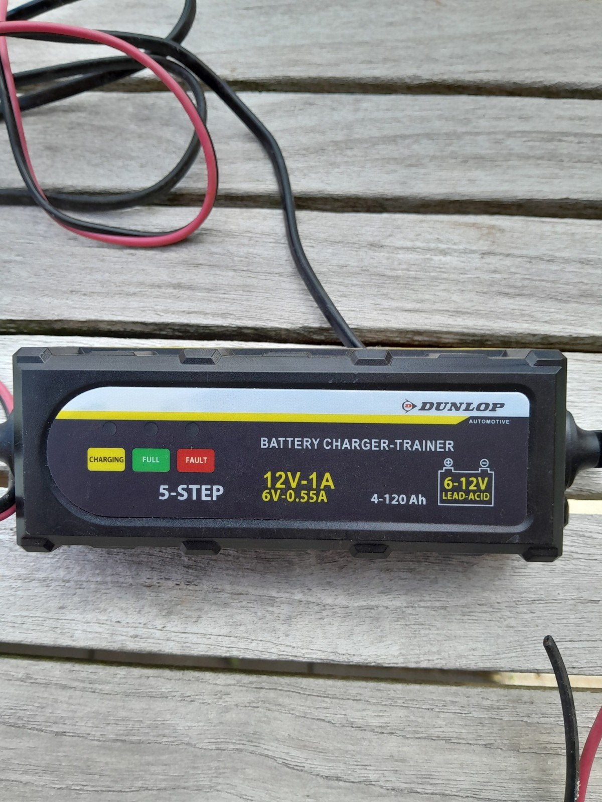 Dunlop Acculader-Trainer 12V/6V - 5-Staps Druppellader, Motoren, Ophalen of Verzenden