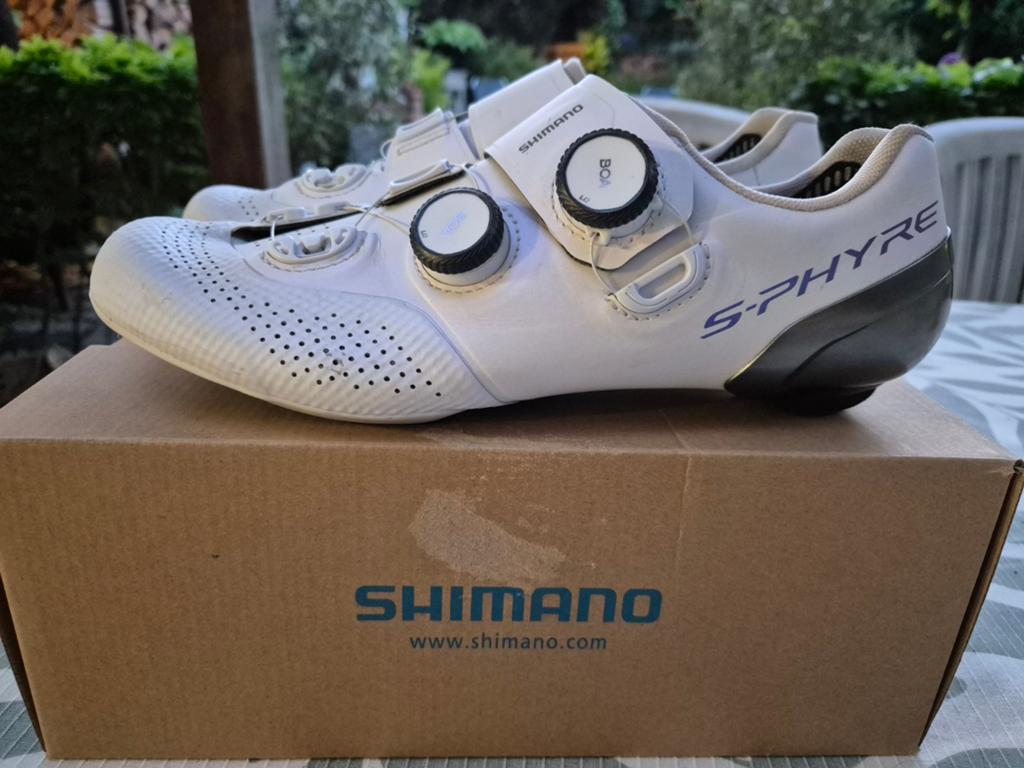 Shimano S-Phyre RC902 racefiets schoenen wit maat 42.5, Gebruikt, Heren, Schoenen, Overige maten