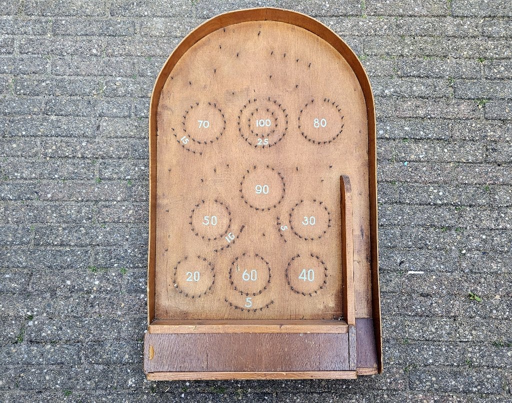 Prachtige oud. antieke knikkerbaan 75.5x46 cm, Ophalen of Verzenden