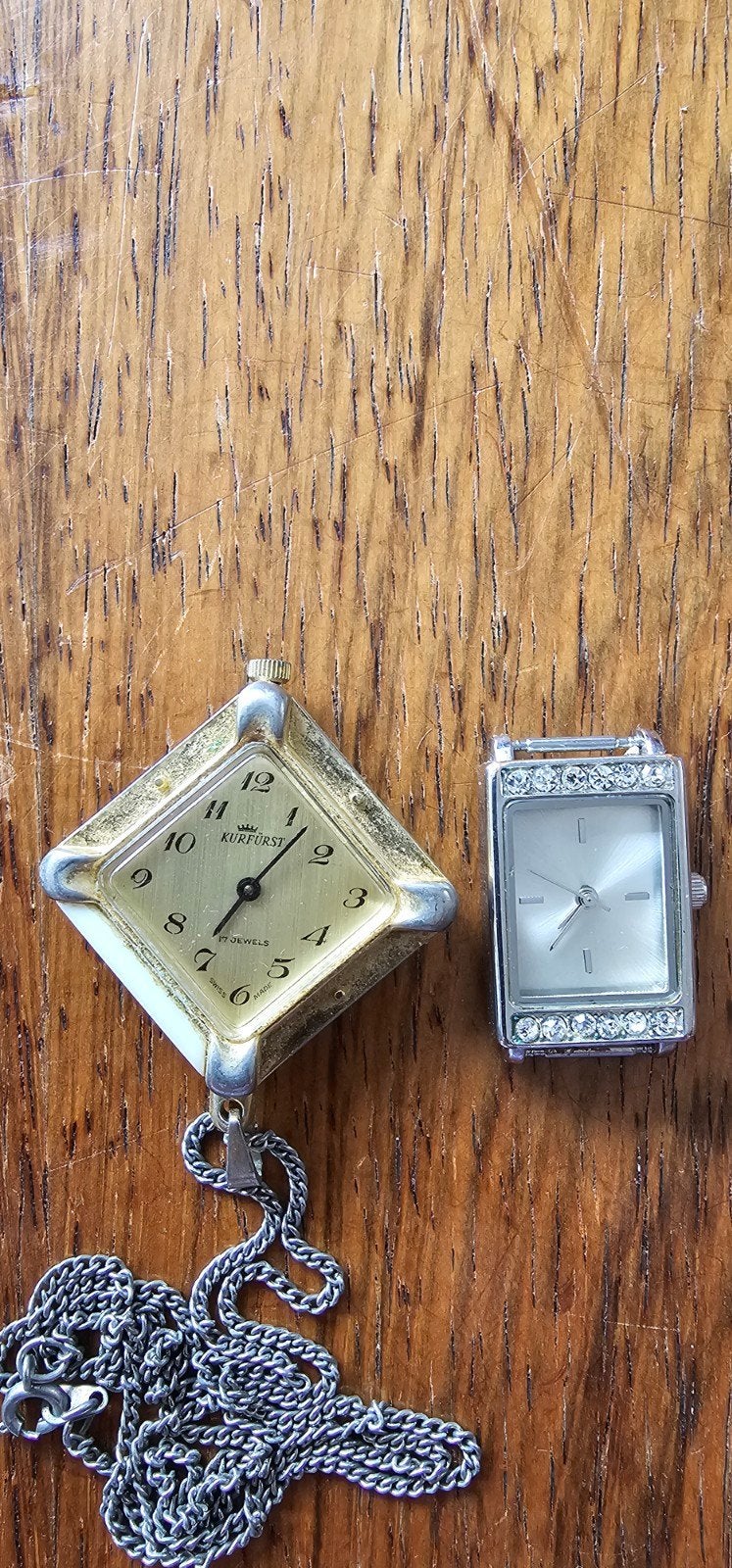 2 Dameshorloges: Kurfürst Zakhorloge & Strass Polshorloge, Sieraden, Tassen en Uiterlijk, Horloges | Dames, Overige merken, Overige materialen