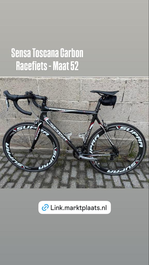 Sensa Toscana Carbon Racefiets - Maat 52, Overige merken, 28 inch, Gebruikt, Carbon