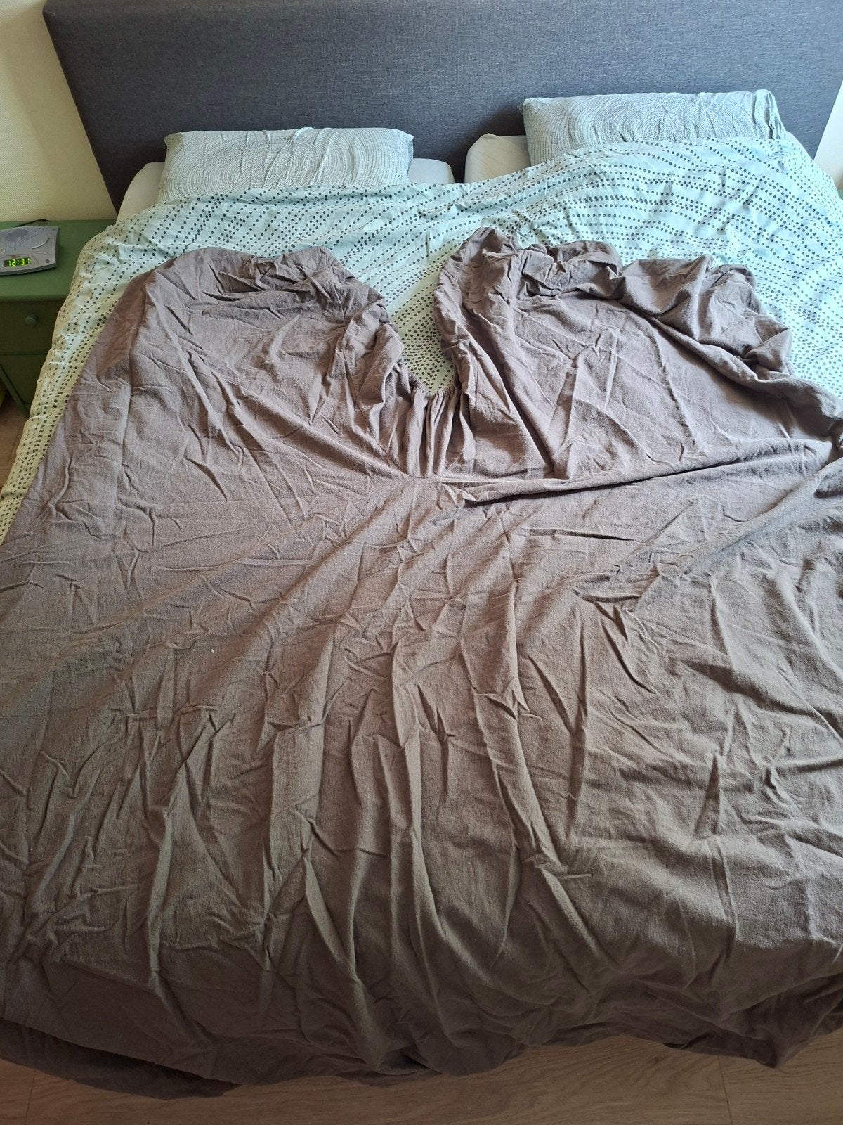 Flanellen Splittopper Hoeslaken 180x200 cm, Gebruikt, Lits-jumeaux, Hoeslaken of Sloop, Katoen
