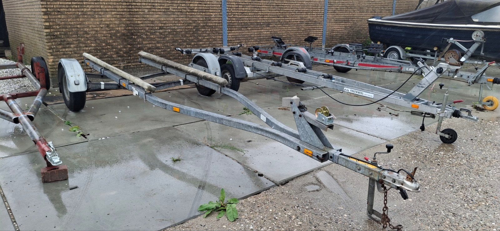 USA planken trailer 1500 laden boten tot 8 meter 775 euro, Watersport en Boten, Ophalen, Minder dan 1500 kg, Gebruikt, 6 tot 9 meter