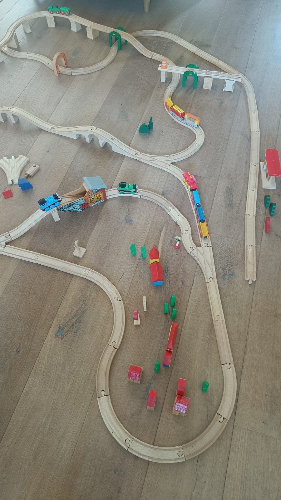 Houten treinset, Ophalen