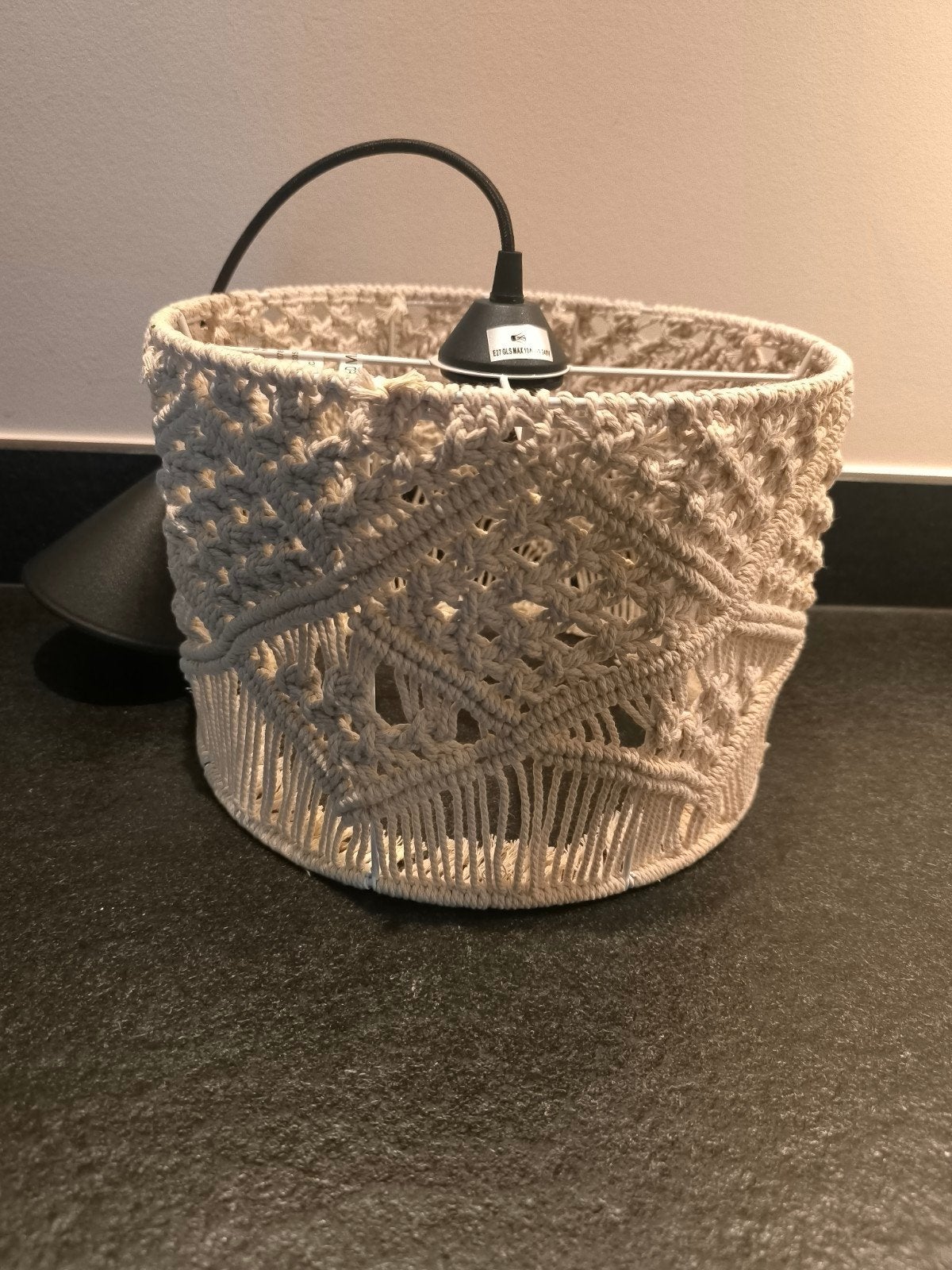 Hanglamp beige, Ophalen of Verzenden, Zo goed als nieuw, Minder dan 50 cm