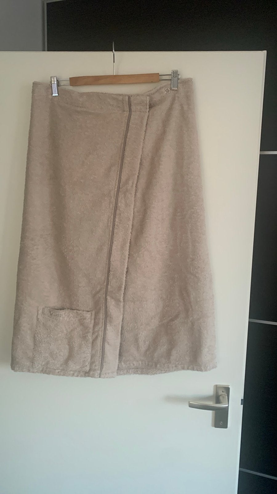 Nieuwe Vossen badhanddoek/saunahanddoek met zakje, Beige, Handdoek, Ophalen of Verzenden, Vossen