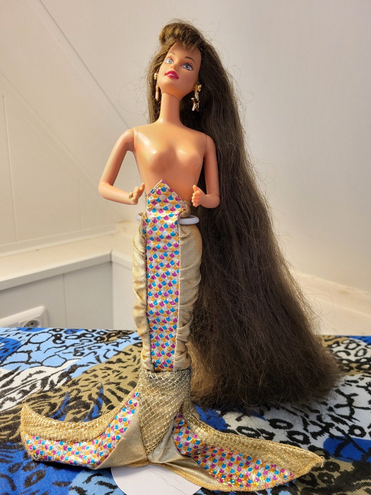 barbie mattel jewel hair mermaid '90, Verzenden, Pop