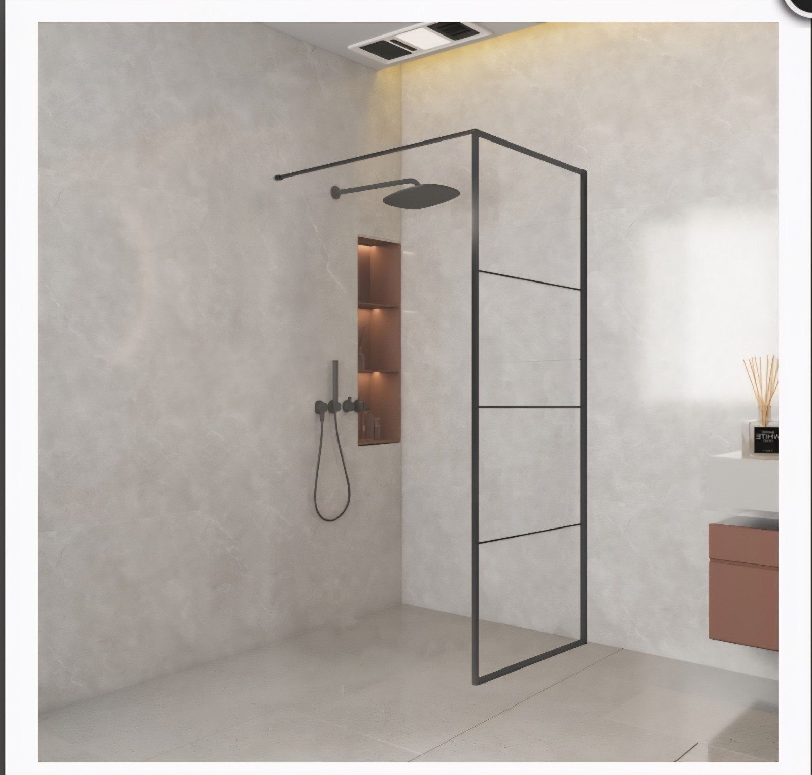 Nieuwe douchewand 100 x 200  8 mm glas, Ophalen, Nieuw