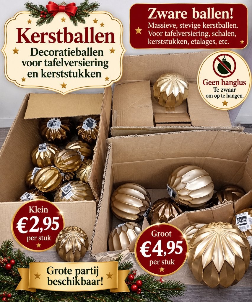Decoratieve, zware kerstballen, Ophalen of Verzenden, Nieuw