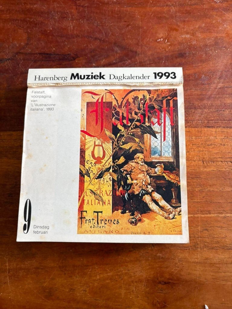 Vintage Harenberg Muziek Dagkalender 1993 — Klassiek ballet, Ophalen of Verzenden, Gebruikt, Film, Overige typen