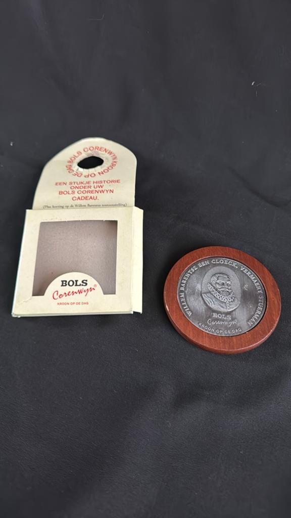 Vintage Bols Corenwyns Onderzetter Willem Barentsz, Ophalen of Verzenden, Gebruikt