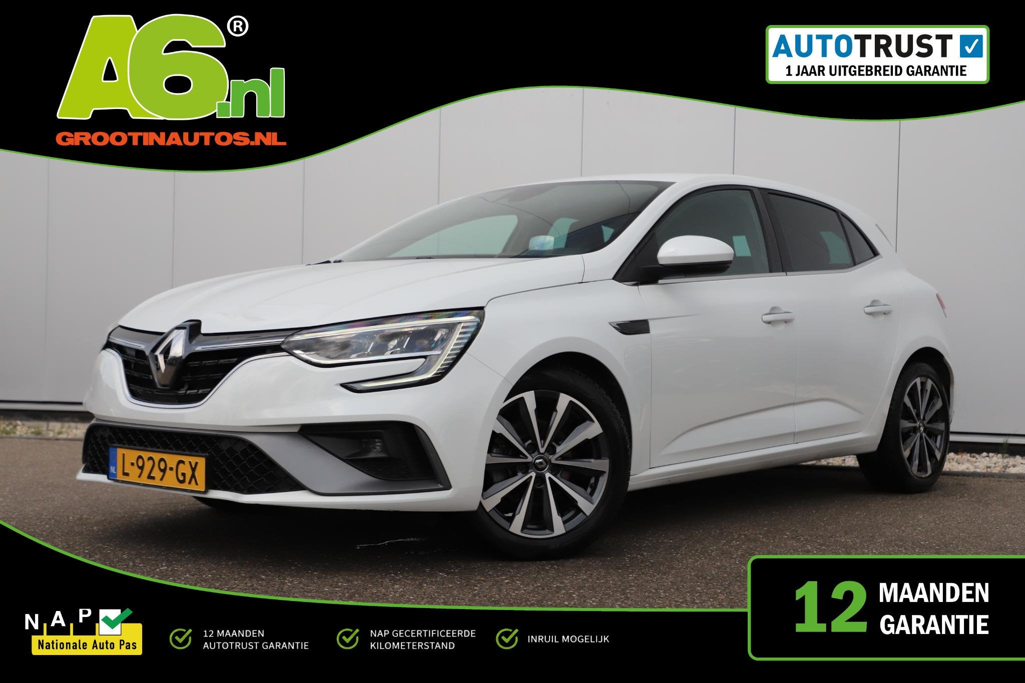 Renault Mégane 1.3 TCe R.S. Line Half Leder Sportstoelen Na, Voorwielaandrijving, Stof, Gebruikt, Euro 6