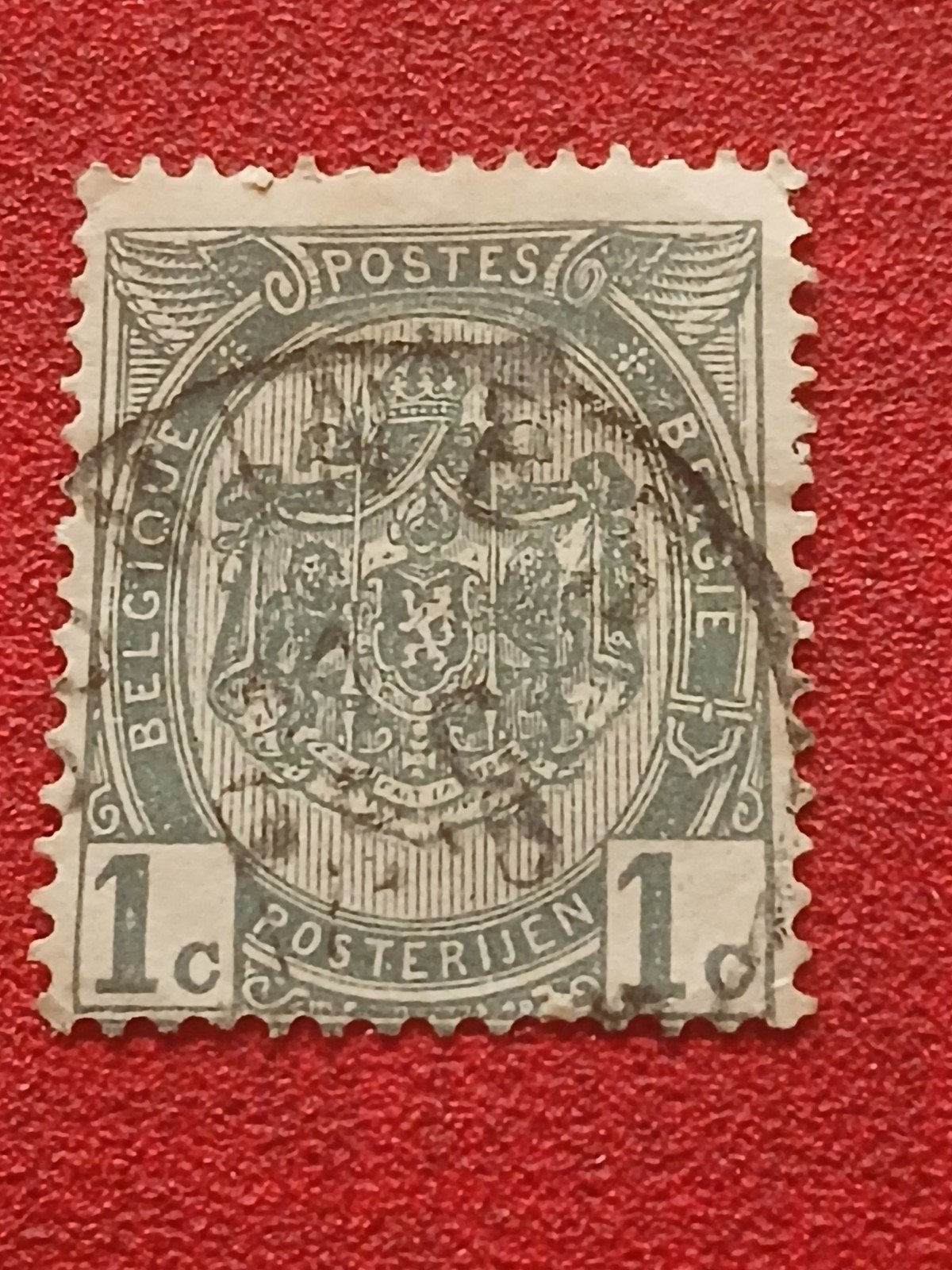 Zegel België 1893 - 1 Centime Postes/Posterijen, Ophalen of Verzenden
