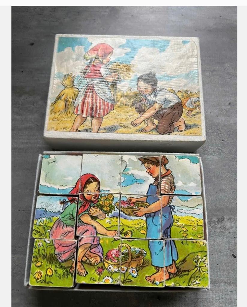 Vintage Blok puzzel jaren ‘60, Antiek en Kunst, Ophalen of Verzenden
