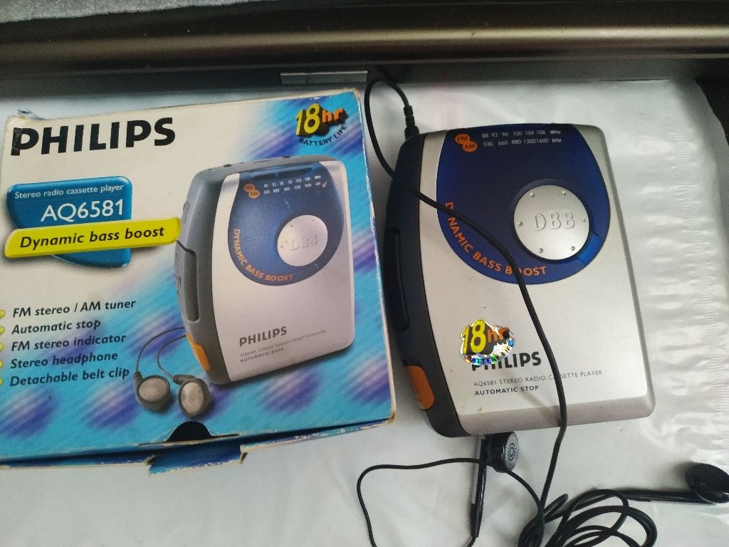 Walkman Philips AQ6581 Stereo-radio-cassettespeler, Ophalen of Verzenden, Walkman