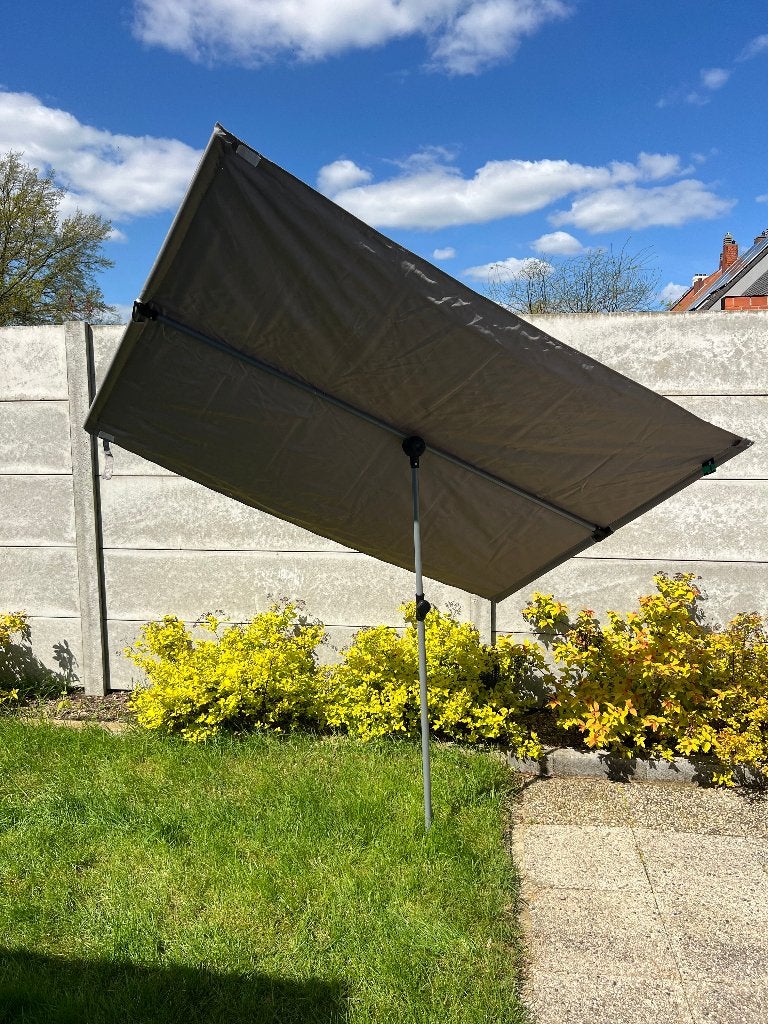 Privacy- / wind- / zonnescherm 180x130 grijs - NEW IN BOX, Tuin en Terras, Ophalen, Nieuw, Knikarmscherm