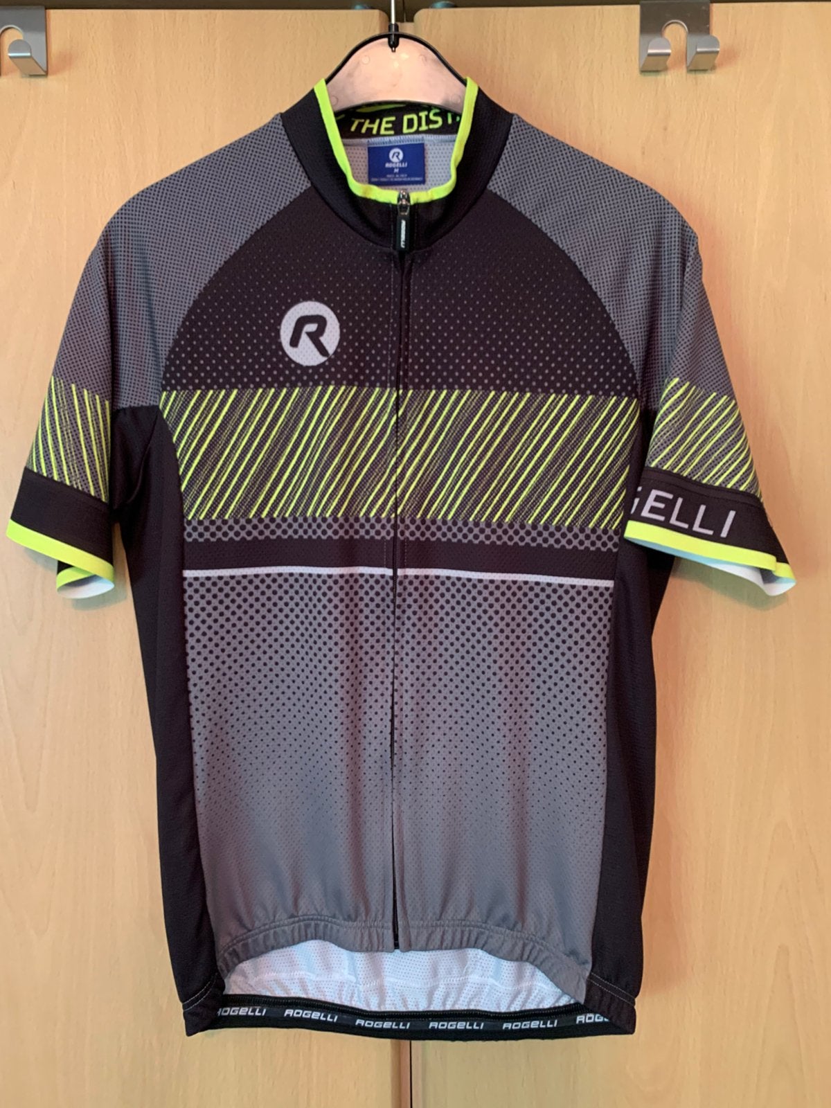 Rogelli Ritmo wielershirt korte mouw zwart / fluor M, Ophalen of Verzenden, Zo goed als nieuw, Bovenkleding, Heren