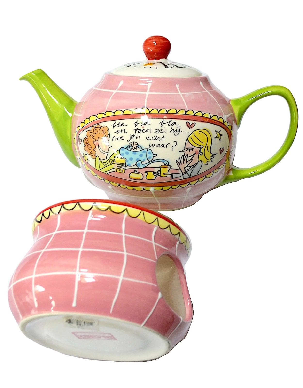 Theepot + Warmhouder Blond Amsterdam Even Bijkletsen, Ophalen, Zo goed als nieuw, Aardewerk, Overige typen