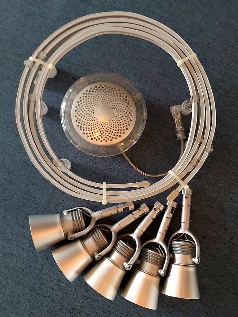 IKEA Radium spot light op flexibel railsysteem, Halogeen, Metaal of Aluminium, Ophalen of Verzenden, Zo goed als nieuw
