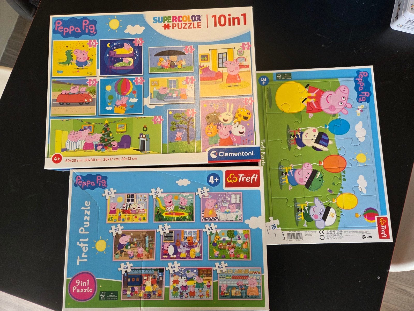 Peppa Pig Puzzel Collectie: 9-in-1 en 10-in-1, Ophalen, Meer dan 50 stukjes, Zo goed als nieuw, 4 tot 6 jaar