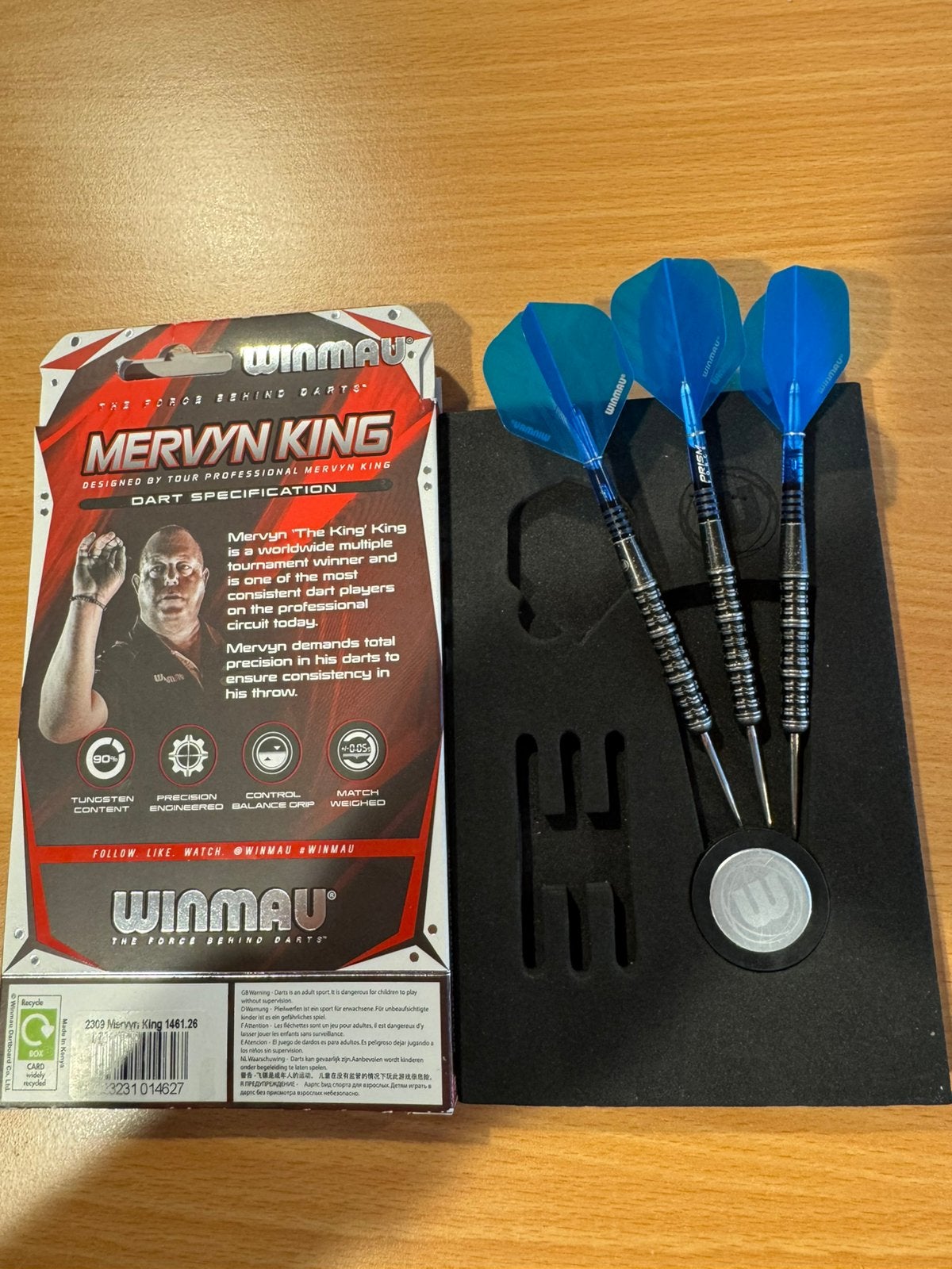 Mervyn king dartpijlen 26 gram, Ophalen of Verzenden, Gebruikt, Pijlen, Soft tip