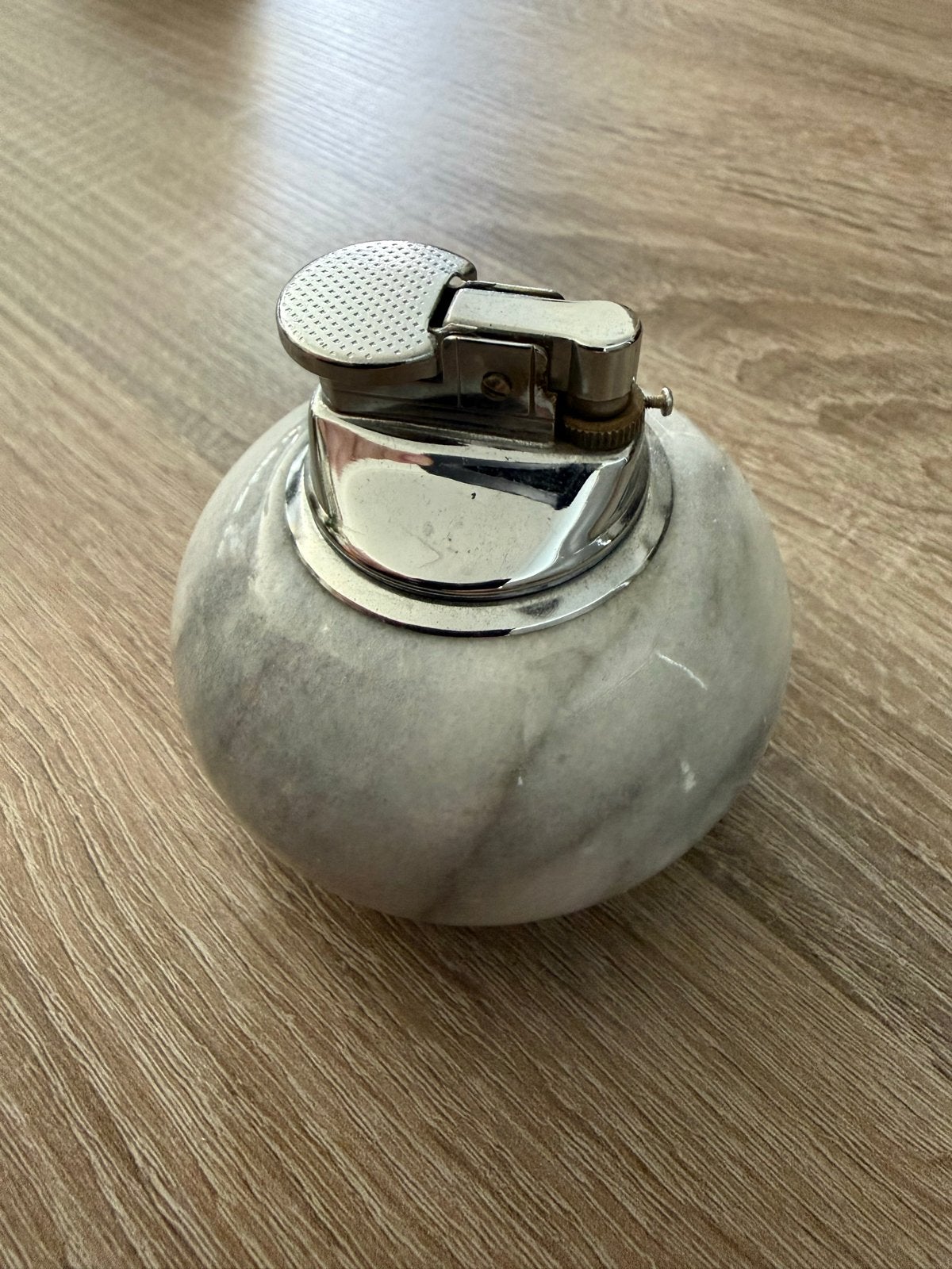 Vintage Marmeren Tafel Aansteker - Witte Bol, Ophalen of Verzenden, Zo goed als nieuw, Aansteker