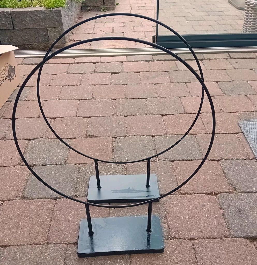 Metalen decoratie ring op standaard, Ophalen of Verzenden
