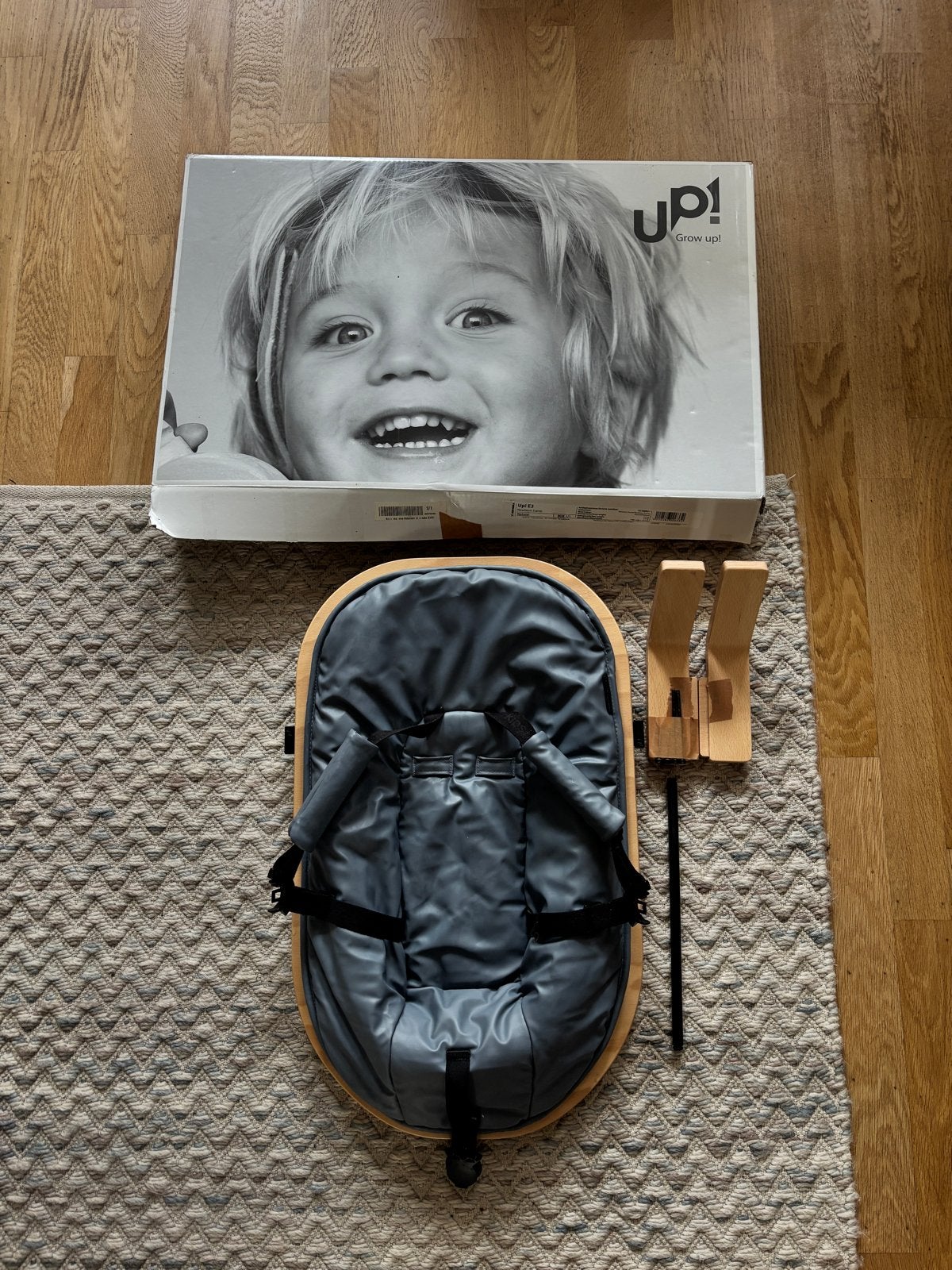 Kidsmill Up! E3 Newborn frame Natural met blauw leren hoes, Ophalen of Verzenden, Zo goed als nieuw