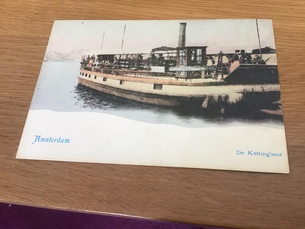 Amsterdam  De Kettingboot  700 jaar., Verzamelen, Ansichtkaarten | Nederland, Ophalen of Verzenden