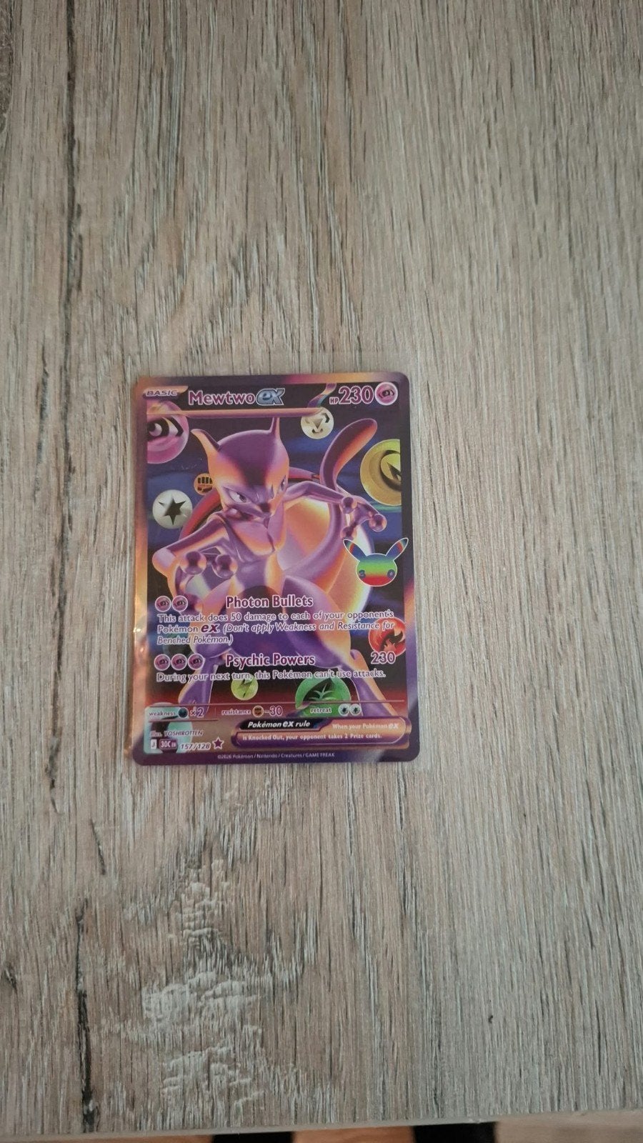 Mewtwo EX Pokémon Kaart - Zeldzaam en in goede staat, Ophalen, Nieuw, Losse kaart