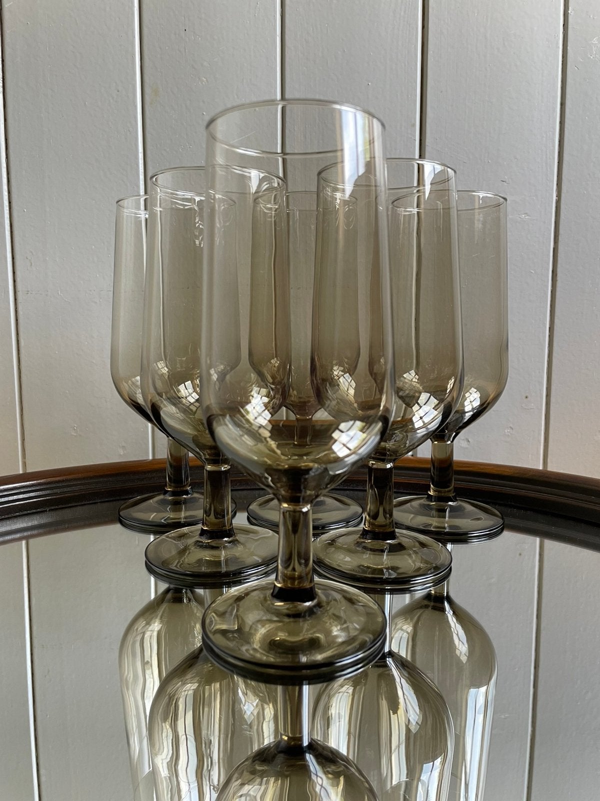 Vintage LUMINARC glazen rookglas tulp vorm FRANCE 1970s. 🌷, Verzamelen, Ophalen of Verzenden, Zo goed als nieuw, Overige typen