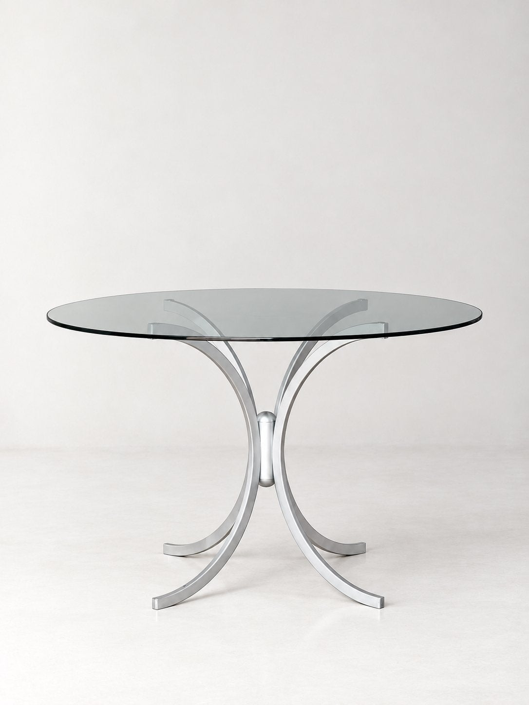 Vintage design space age ronde eettafel, Ophalen, Zo goed als nieuw, Rond, 100 tot 150 cm