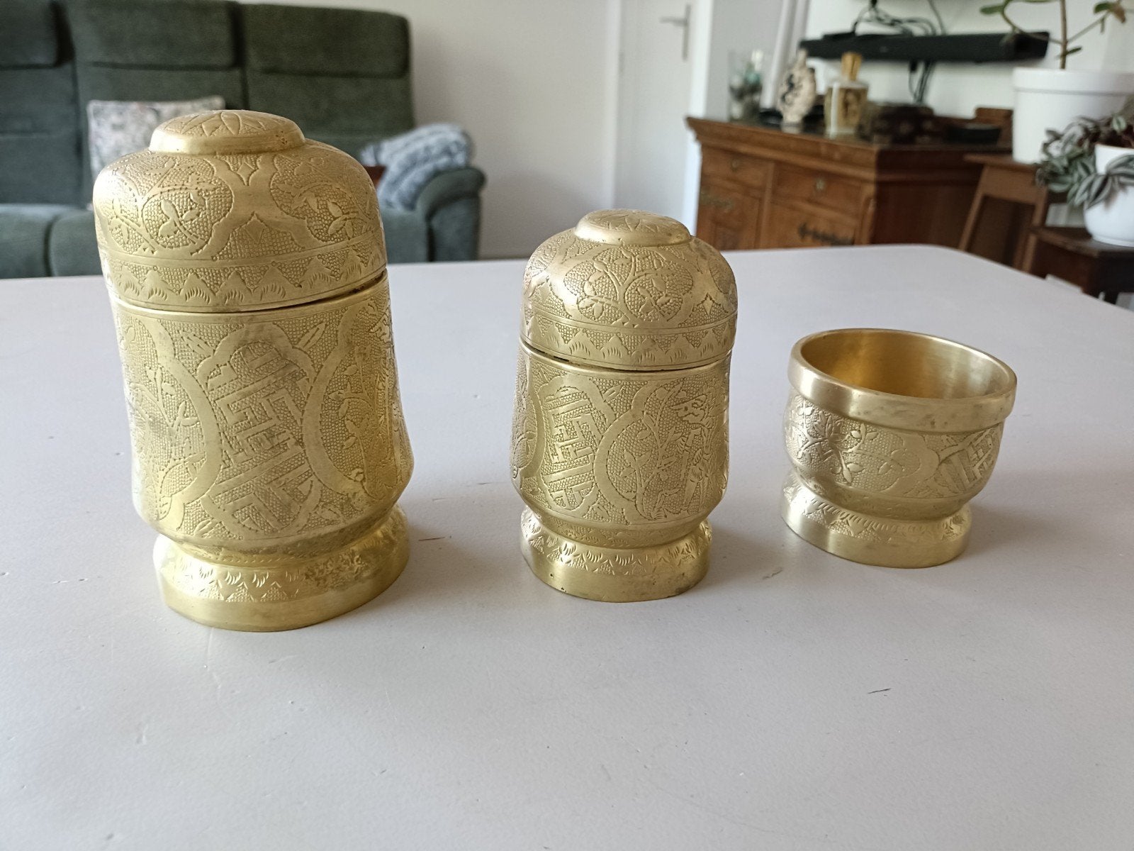 Koperen bakjes uit India, Antiek en Kunst, Ophalen of Verzenden